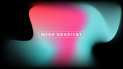 Abstract background with a smooth, colorful mesh gradient in pink and cyan on a dark background, perfect for modern design projects.