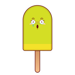ice cream bar scared face cartoon cute