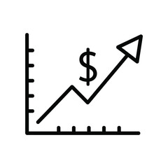 Financial Growth Visualization: A dynamic and stylized financial growth chart, showcasing an upward trend with a dollar symbol, symbolizing success in business and investments.