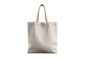 Blank cream-colored tote bag