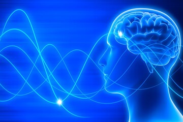 3D Illustration of Brainwaves and Consciousness
