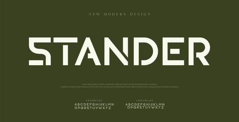 Stander Classic beautiful Modern luxury Serif Letter Minimal Fashion. Typography decoration logotype fonts, wedding, logos. vector illustration