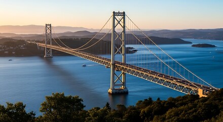 Obraz premium Golden Gate Bridge at Sunset.