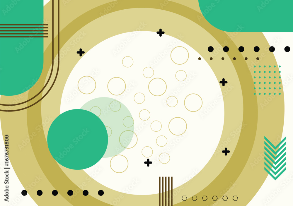 Aufkleber abstract beautiful gradient colors background with geometric shapes and circle element