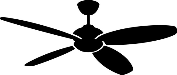 celling fan silhouette vector illustration