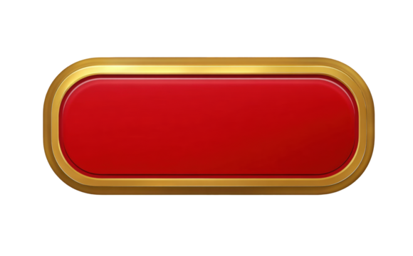 Red button with gold frame