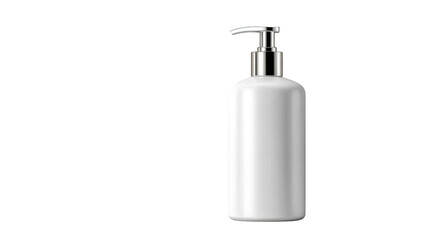 Obraz premium Blank white plastic bottle with a pump dispenser