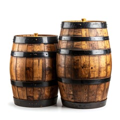 Fototapeta premium Wooden Barrels Studio Shot (1)