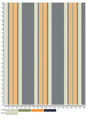Fototapeta premium Vector pattern with a seamless set of colorful pencils on a retro striped paper background