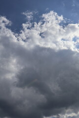 Dramatic cloudscape filling the sky with intriguing formations