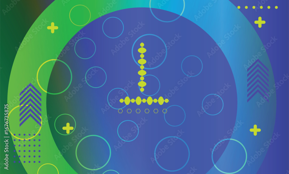 Aufkleber abstract beautiful gradient colors background with geometric shapes and circle element