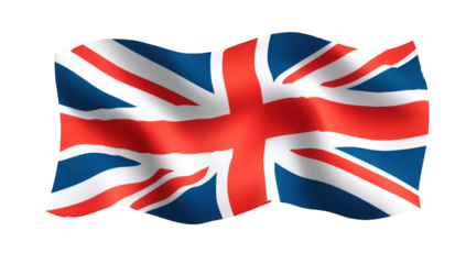 Waving Union Jack flag