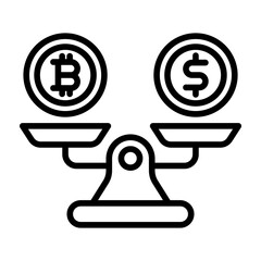 Stable Coin Line Vector Icon