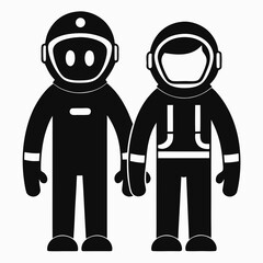 Astronaut Silhouette Vector Illustration – Space Exploration Design