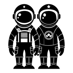 Astronaut Silhouette Vector Illustration – Space Exploration Design