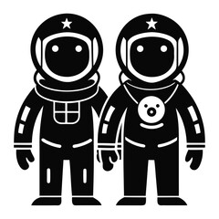 Astronaut Silhouette Vector Illustration – Space Exploration Design
