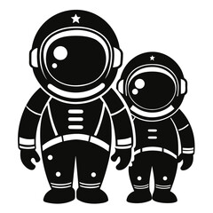 Astronaut Silhouette Vector Illustration – Space Exploration Design