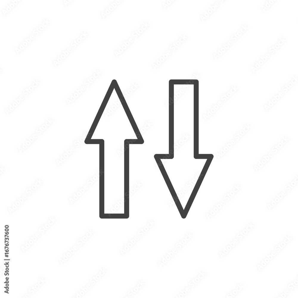 Poster sorting arrows line icon
