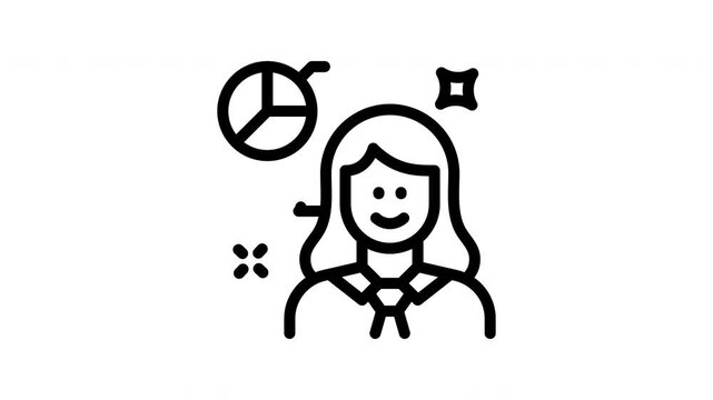 analytical thinking minimalist stroke animation