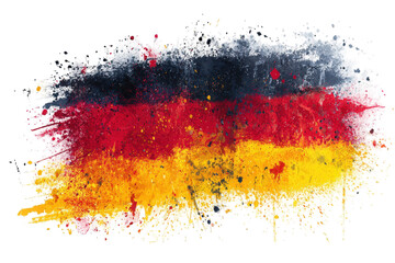 Abstract splattered German flag