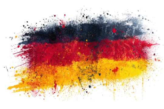 Abstract splattered German flag