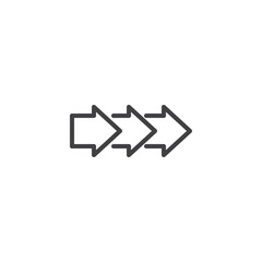 Arrow Infographic line icon