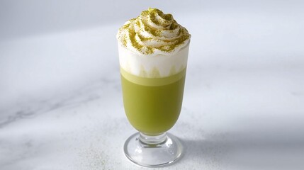 The Signature Matcha, Crowned with Cream and Chocolate Glaze