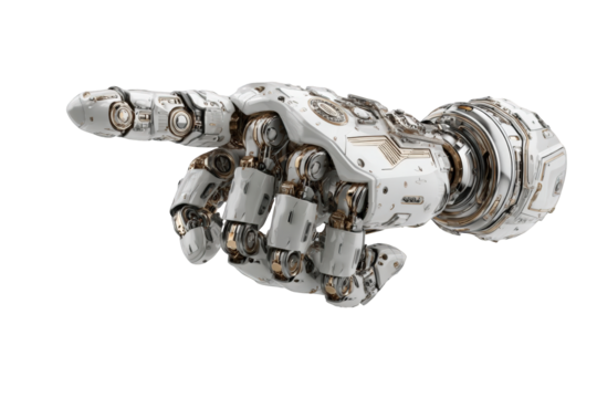 A robotic hand pointing