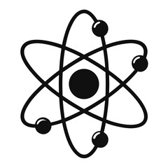 Atom Silhouette Vector Illustration – Science and Chemistry Design