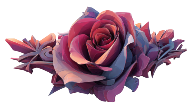 Abstract rose graphic art