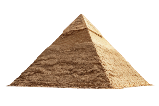 A large, light brownish-tan pyramid