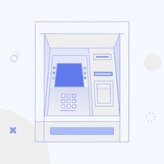 ATM Machine Vector Illustration