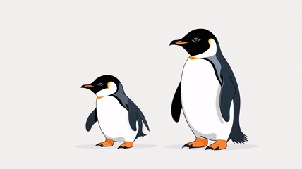 Obraz premium かわいいペンギンのイラスト