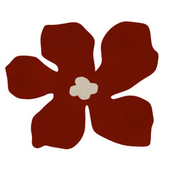 Red Flower painting autumn element