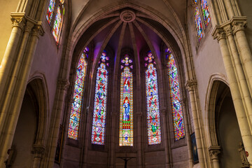 Stained Glass Windows of the Choir in Saint-Antonin Church in Saint-Antonin-Noble-Val