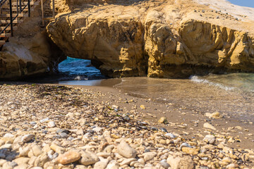 stones on the seashore. selective focus.
