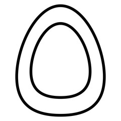 Easter Egg Outline Icons