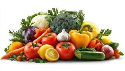 Colorful heap of fresh produce