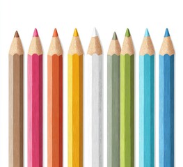 Fototapeta premium Row of colorful pencils (3)
