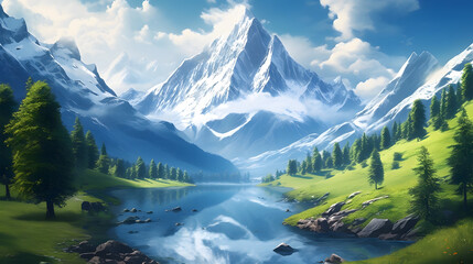 swiss alps landscape © halo
