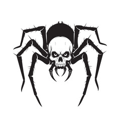 Scary Skull Spider Monster Silhouette - Halloween Horror Creature