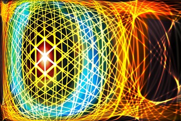 Dynamic Rainbow Light Grid with Central Core