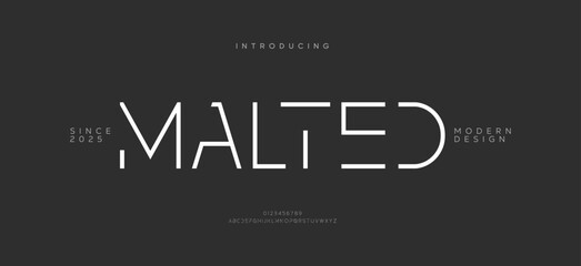Malted modern stylish capital alphabet letter logo design