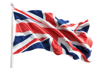 United Kingdom flag waving