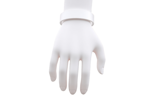 3D rendered white hand