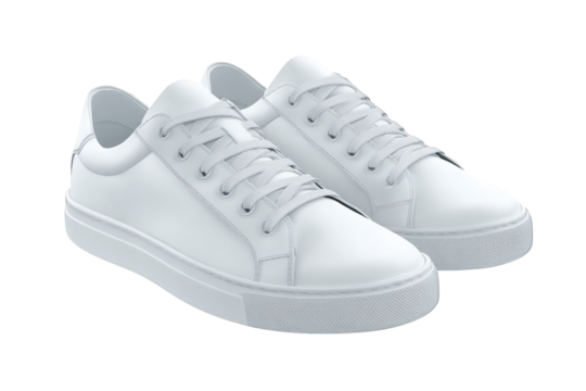 Pair of white sneakers