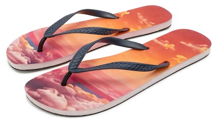 Fototapeta premium Sunset Ombre Flip-Flops