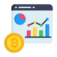 Crypto Dashboard Flat Vector Icon