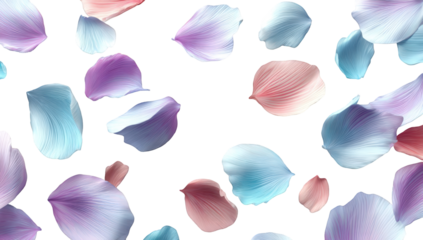 Delicate petals in pastel hues