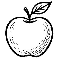 Apple element sketch silhouette